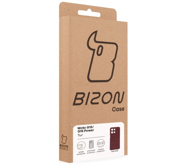 Bizon Tur do Motorola Moto G15/G15 Power Burgundowy