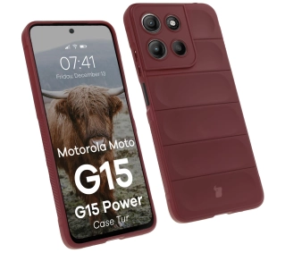 Bizon Tur do Motorola Moto G15/G15 Power Burgundowy