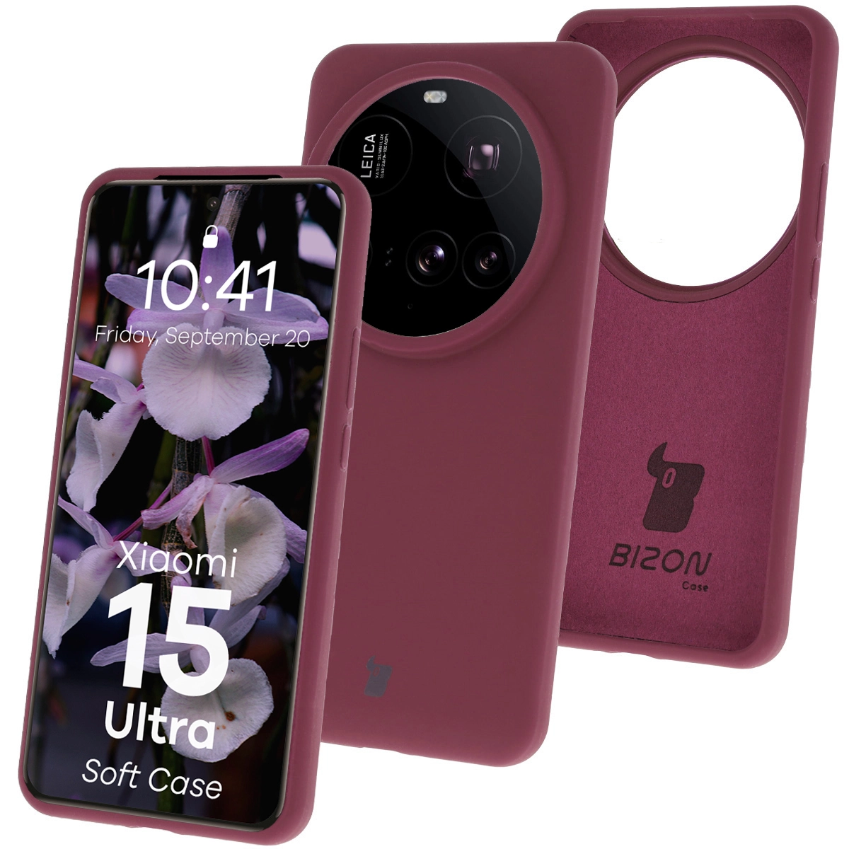 Etui Bizon Silikonowe Soft do Xiaomi 15 Ultra Śliwkowy
