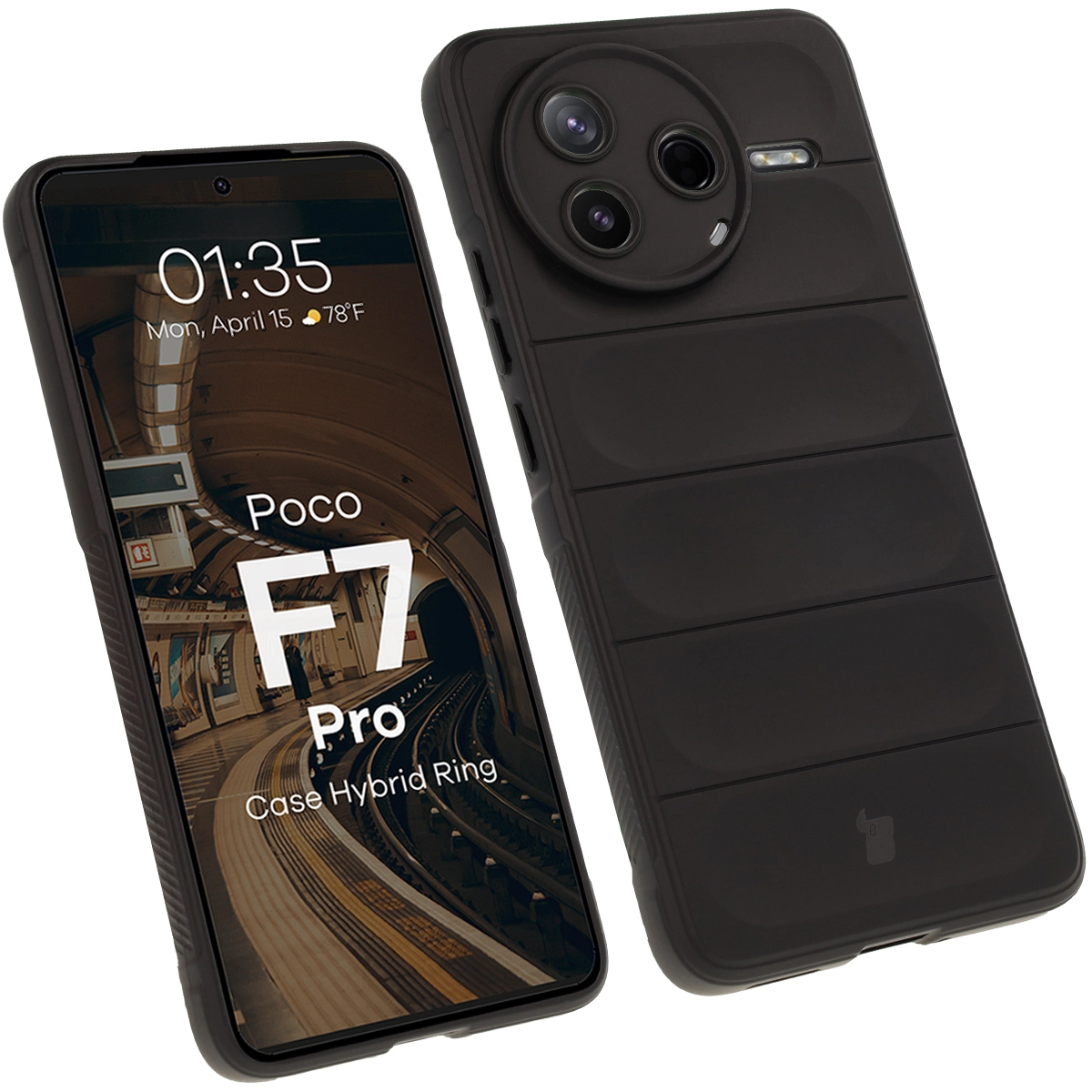 Etui Bizon Tur do Xiaomi Poco F7 Pro Czarny