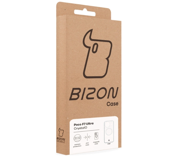 Bizon CrystalO z MagSafe do Xiaomi Poco F7 Ultra Przezroczysty