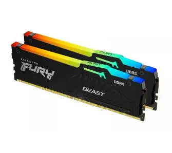 Pamięć RAM Kingston FURY Beast RGB DDR5 64GB (2 x 32GB) 5600 CL40 EXPO Czarny
