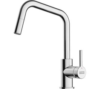 Bateria Franke Lina U Pull-out Chrom Mosiądz