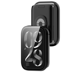 Nakładka na tarczę Bizon ze szkłem do Xiaomi Mi Smart Band 9 Pro czarny