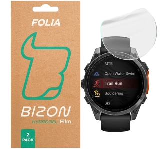 Folia ochronna Bizon matowa Film Sun do Garmin Tactix 8 AMOLED 51 mm / Garmin Tactix 8 SOLAR 51 mm, 2 sztuki