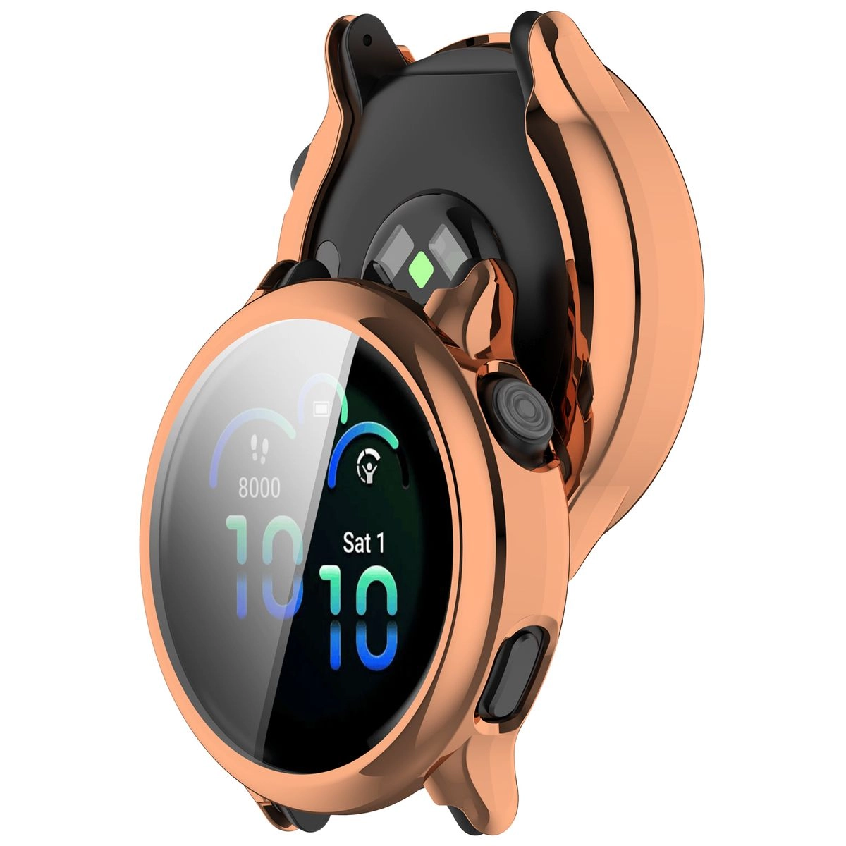 Nakładka na tarczę Bizon Felipe do Garmin Vivoactive 6 różowo-złoty