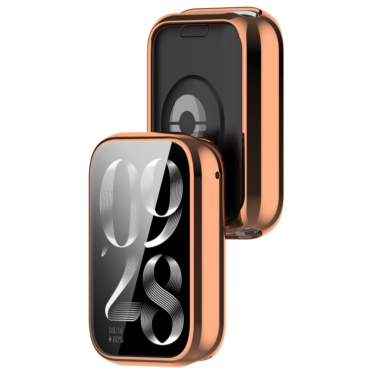Nakładka na tarczę Bizon Felipe do Xiaomi Mi Smart Band 9 Pro różowo-złoty