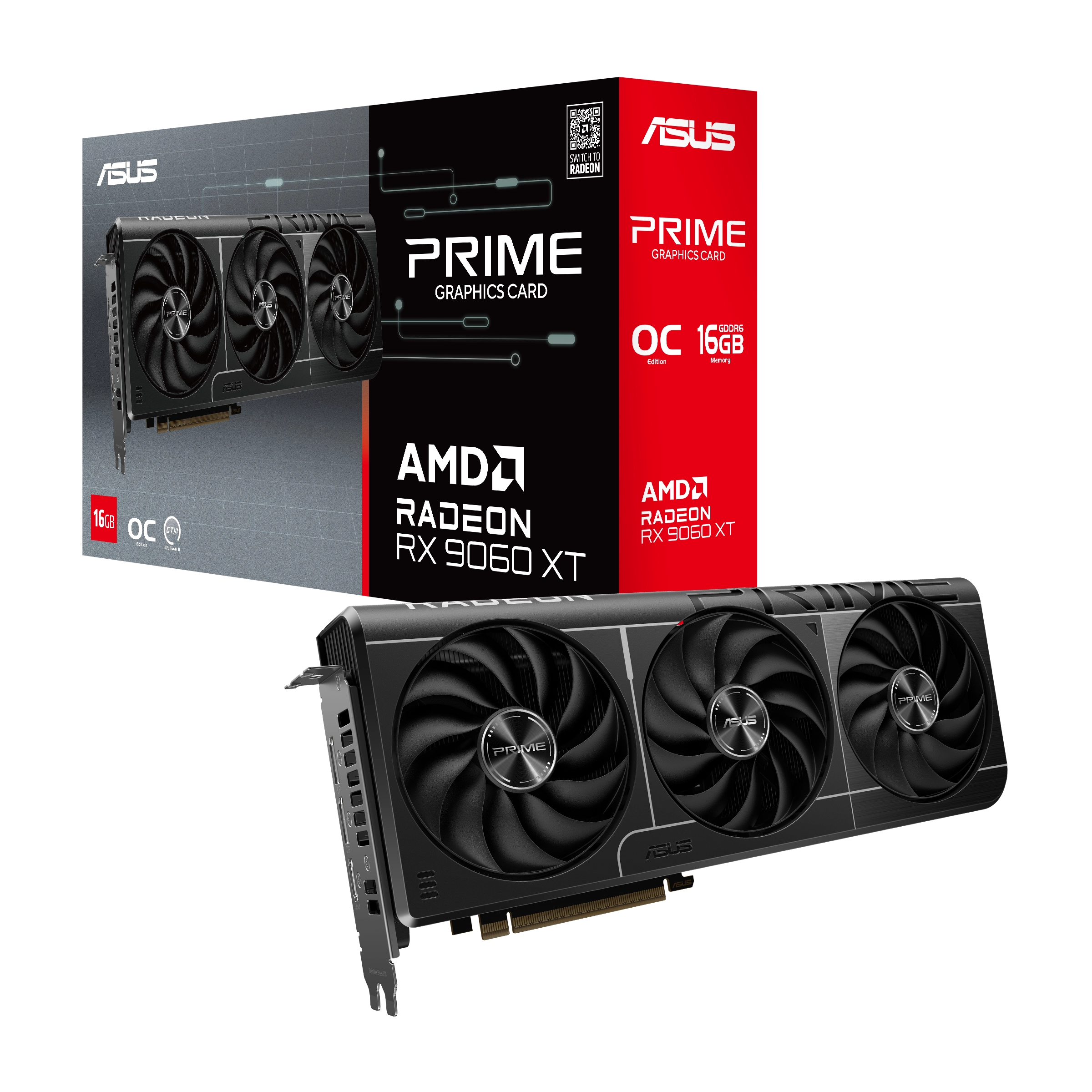 Karta graficzna ASUS Prime Radeon RX 9060 XT OC Edition 16GB GDDR6 128bit FSR