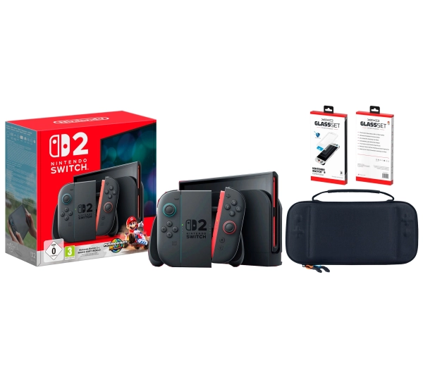 Nintendo Switch 2 Joy-Con Czarny + Mario Kart World + Pad
