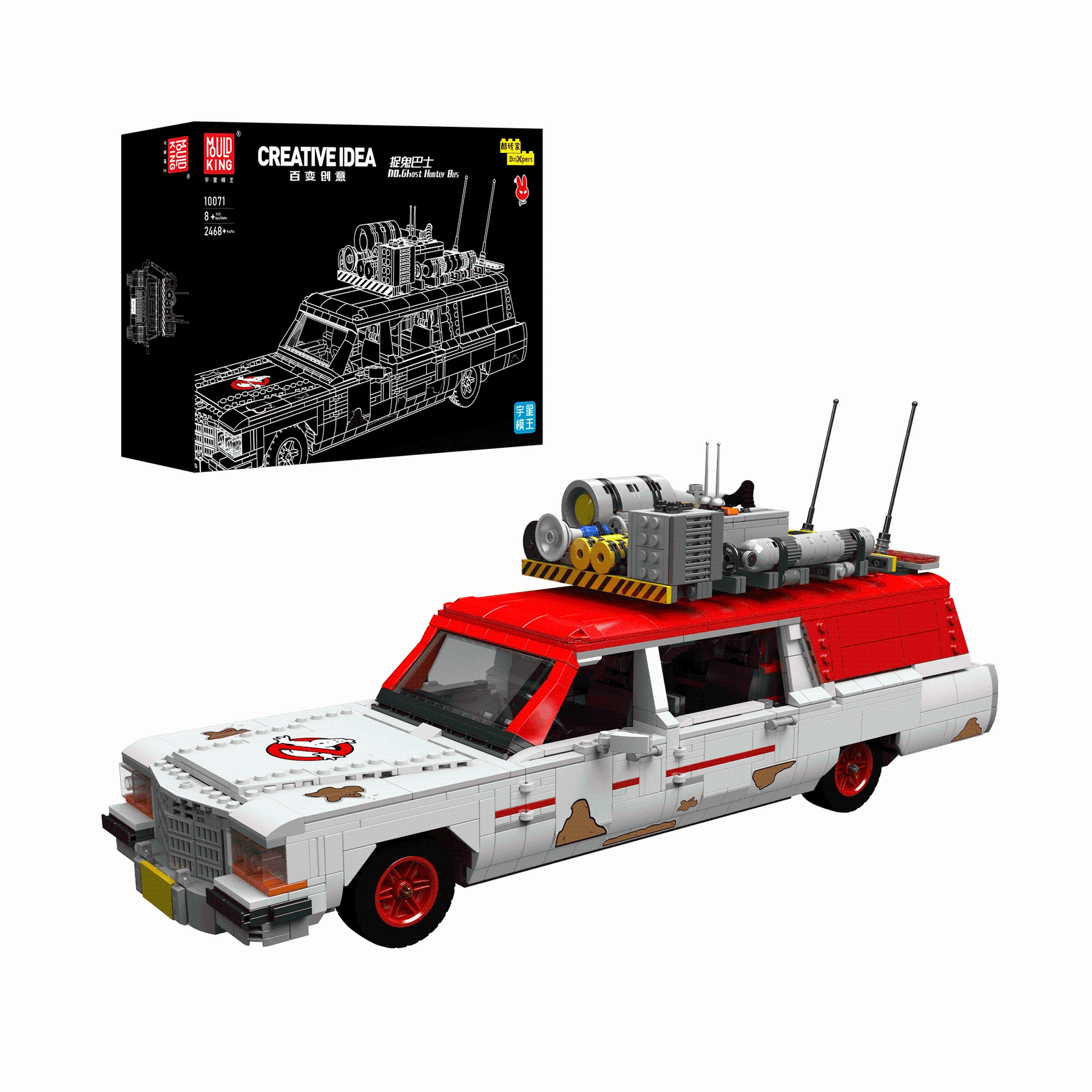 Model do składania Mould King Klocki Konstrukcyjne Samochód Ghost Hunter Bus (10071)