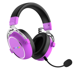 Słuchawki bezprzewodowe z mikrofonem Hator Hypergang 3 Wireless ESH52 ANC Nauszne Fioletowy