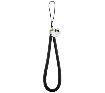 Zawieszka do telefonu Hello Kitty Nylon Cord Kitty Head Czarny