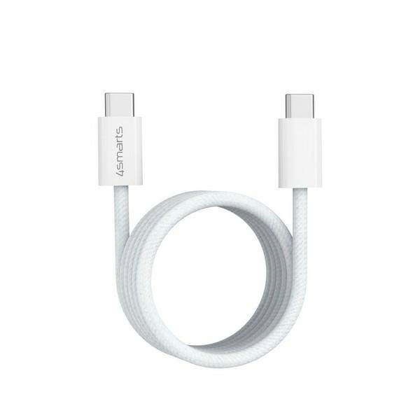 Kabel 4smarts USB-C do USB-C 100W 5A 1,5m Biały