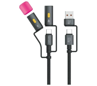 Kabel 4smarts USB-C do USB-C 4w1 60W 1m Czarny