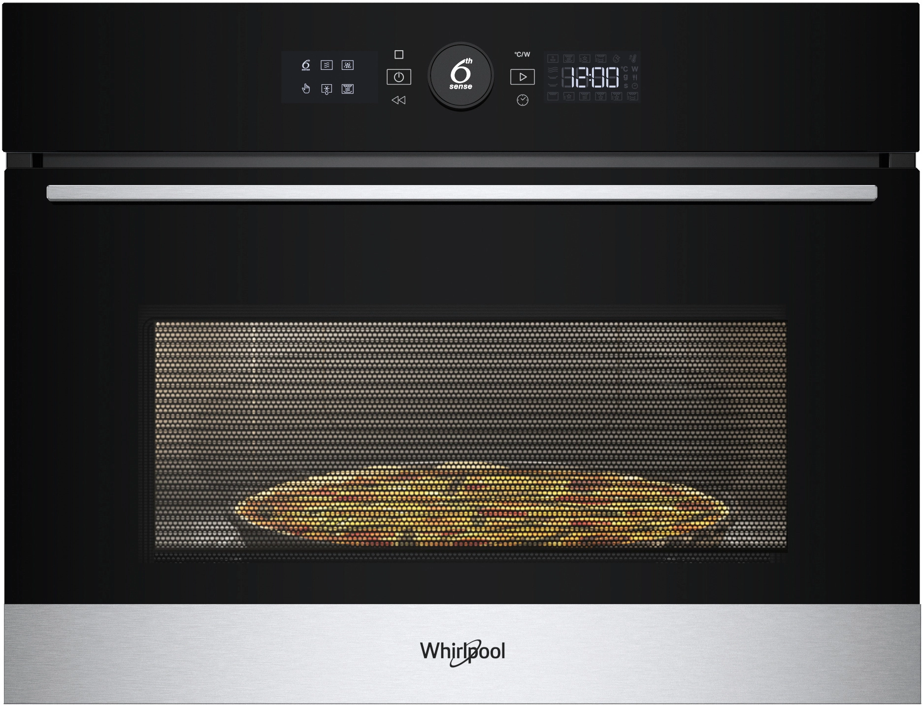 Kuchenka mikrofalowa Whirlpool WMW57DHMX 45cm Crisp Grill Termoobieg Czarno srebrny