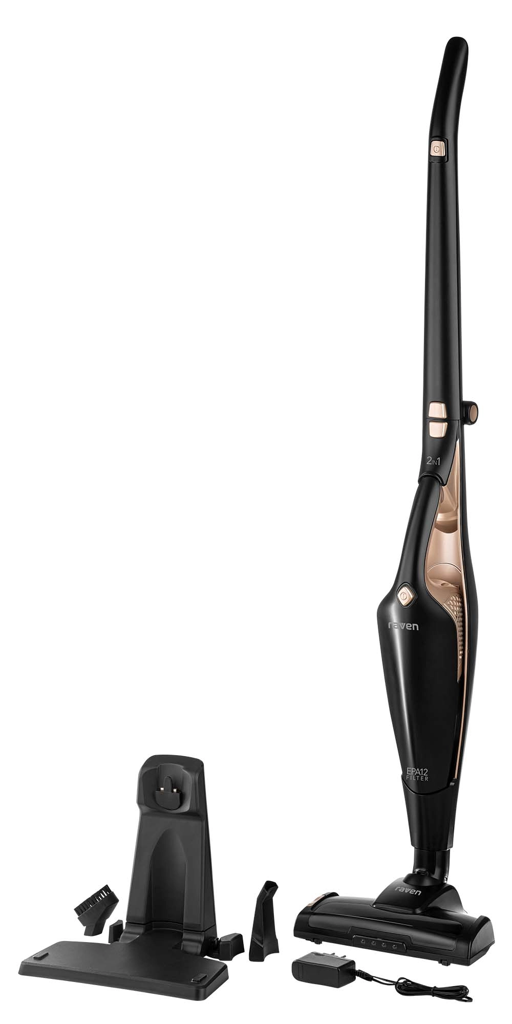 Odkurzacz bezprzewodowy Raven EOR003 Bezprzewodowy 2w1 pionowy lub ręczny 40min Turboszczotka z podświetleniem