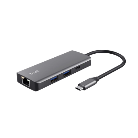 Hub USB Trust Dalyx 6w1 USB-C Multi-Port Adapter Szary