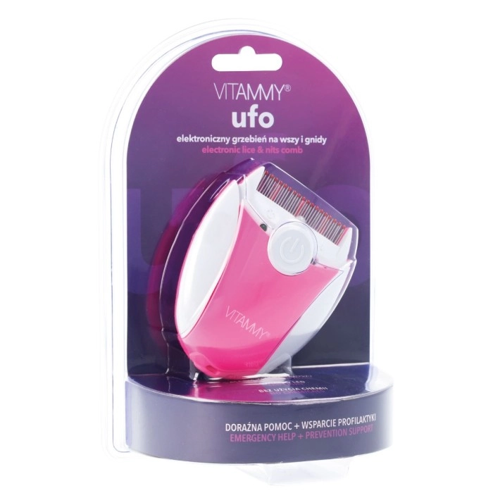 Grzebień przeciw wszom Vitammy Ufo Różowy