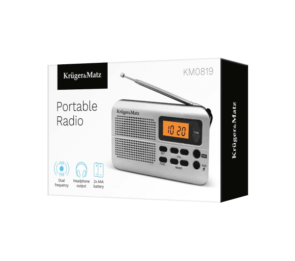 Kruger & Matz KM0819 FM Srebrny