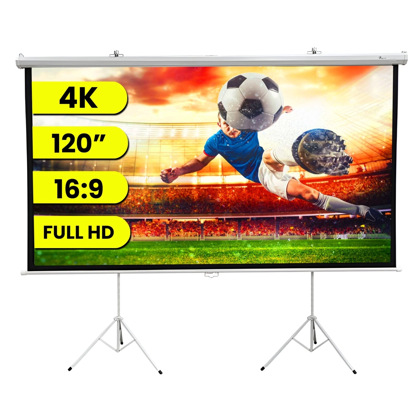 Ekran ręczny Extralink Projection Screen 120" 16:9, 266x149cm Pół-automatyczne zwijanie