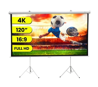 Ekran ręczny Extralink Projection Screen 120" 16:9, 266x149cm Pół-automatyczne zwijanie