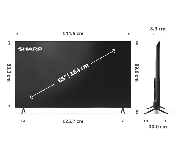 Sharp 65HP5765E  65" QLED 4K Google TV Dolby Vision Dolby Atmos HDMI 2.1 DVB-T2 - Kup na Raty - RRSO 0%