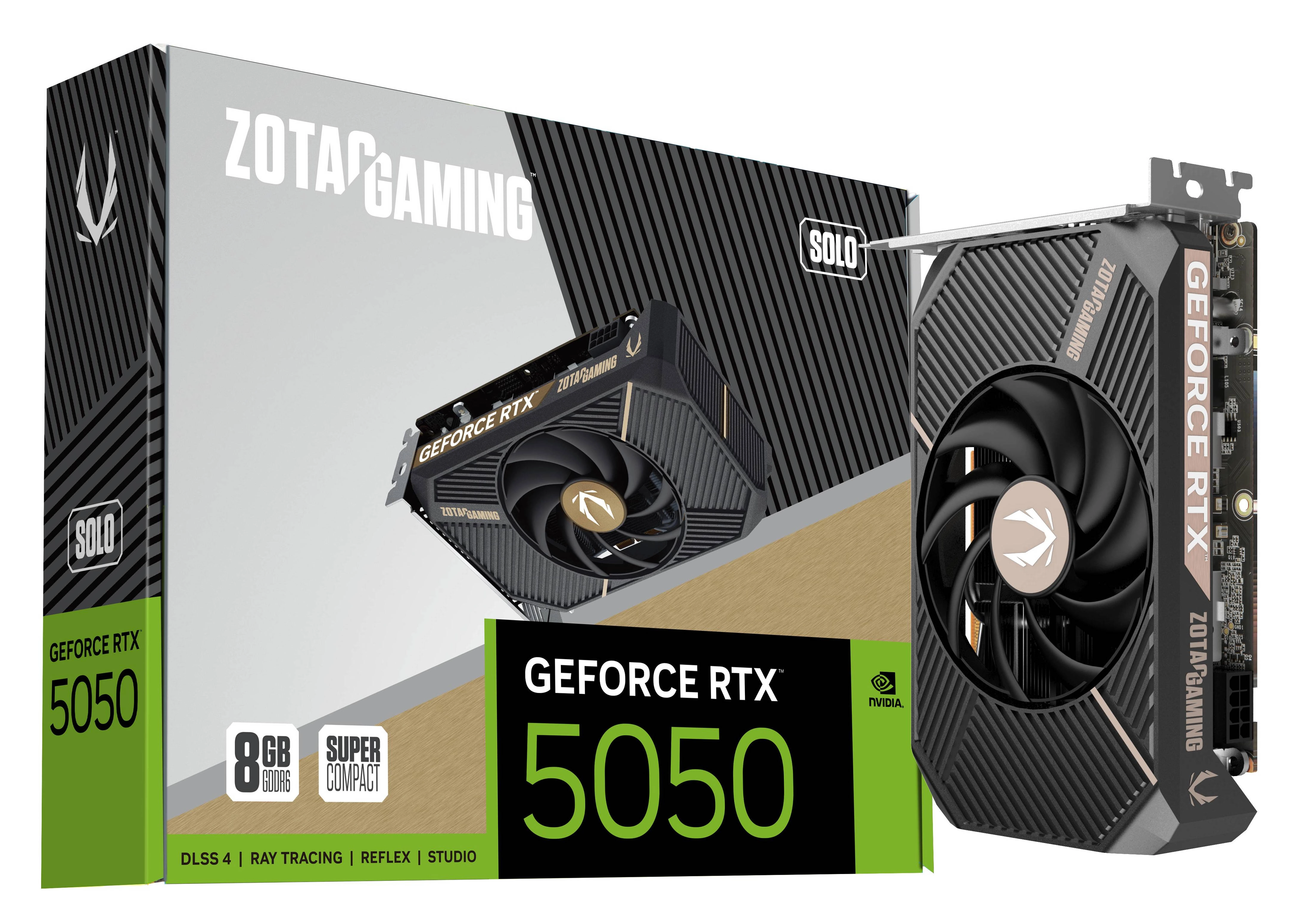 Karta graficzna Zotac Gaming GeForce RTX 5050 SOLO 8GB GDDR6 128bit DLSS 4