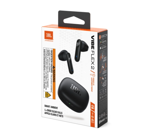 JBL Vibe Flex 2 Black Douszne Bluetooth 5.3 Czarny