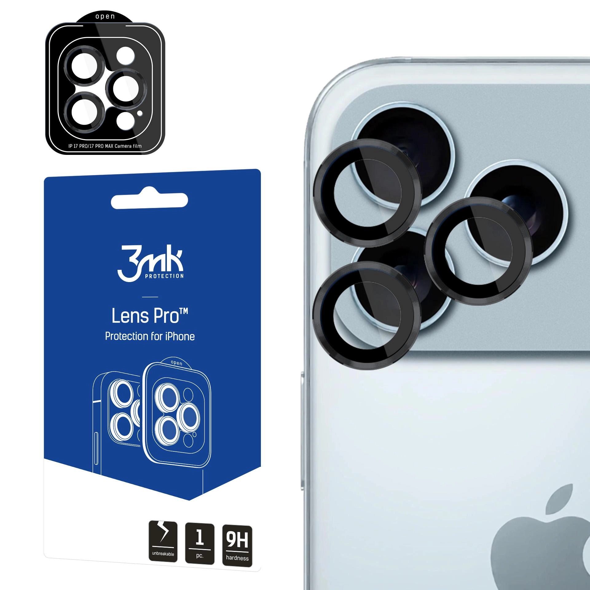 Szkło hartowane 3mk Lens Protection Pro do Apple iPhone 17 Pro / iPhone 17 Pro Max
