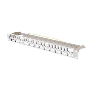 Patch panel Lanberg PPKS-1248-S PUSTY 48 PORT 1U 19" FTP Szary