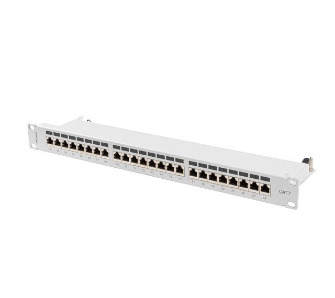 Patch panel Lanberg PPS7-1024-S 24 PORT 1U 19" KAT.7 FTP Szary