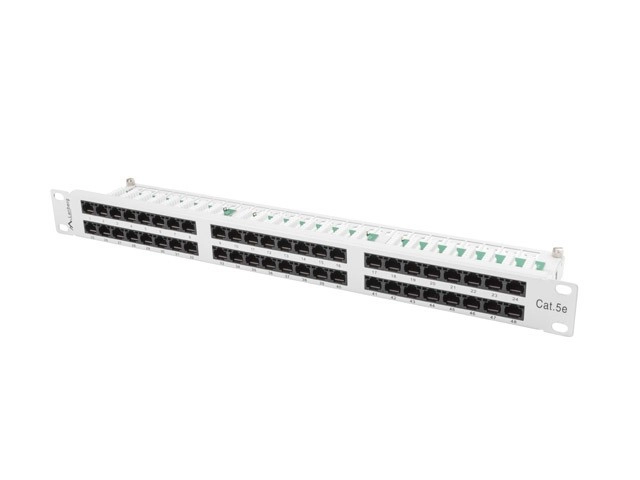 Patch panel Lanberg PPU5-1048-S 48 PORT 1U 19" KAT.5E UTP Szary