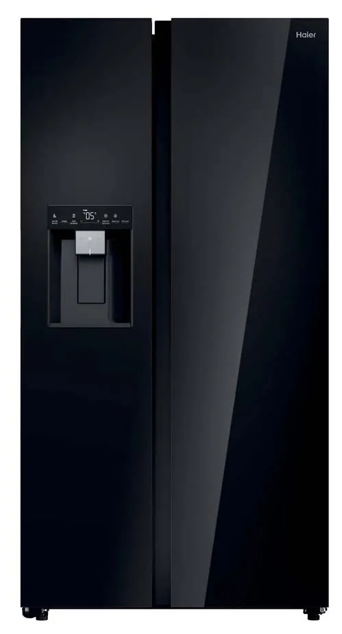Lodówka Haier SBS HSW79F18DIGB No Frost 177,5cm Dystrybutor wody i lodu Czarne szkło