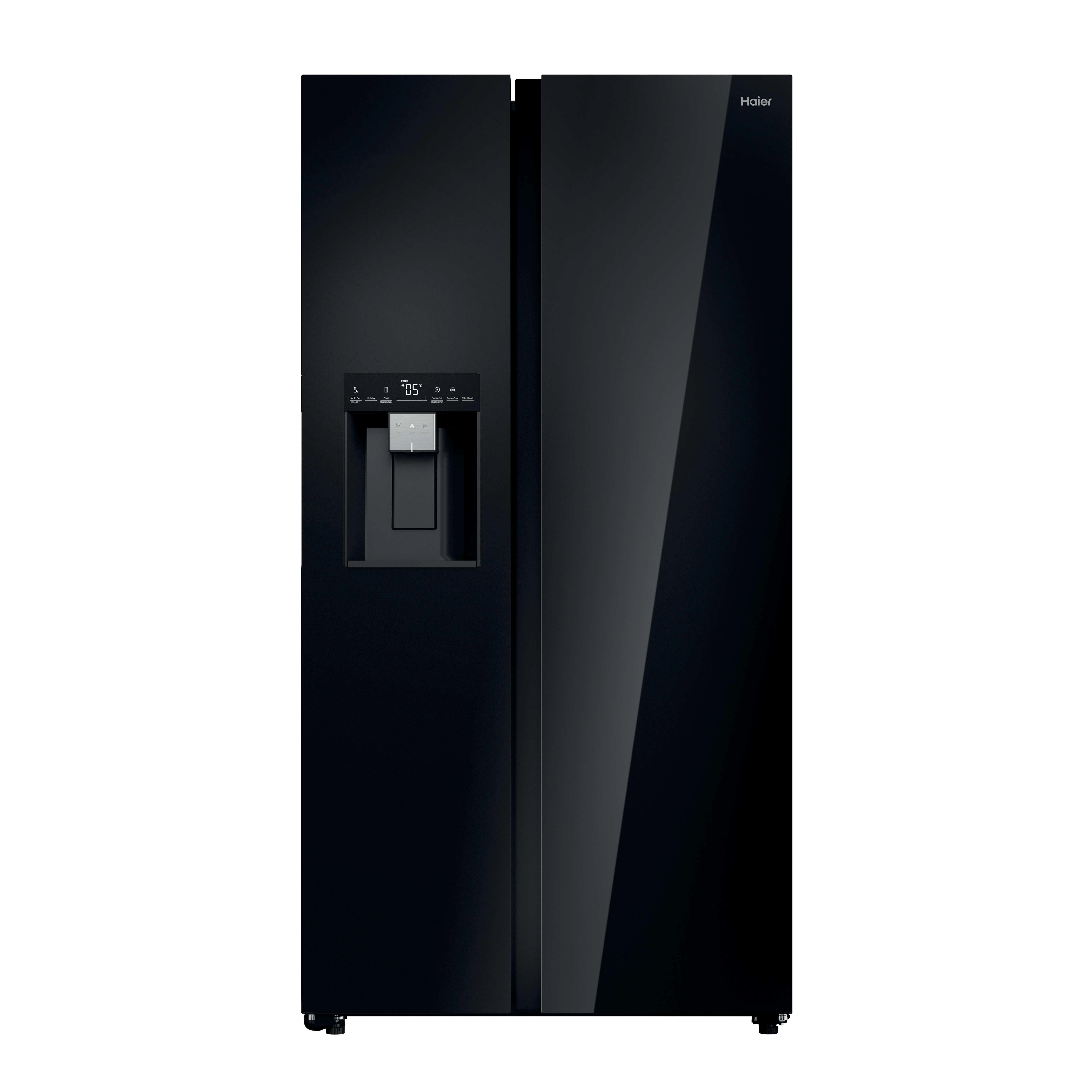 Lodówka Haier SBS HSW79F18DIGB No Frost 177,5cm Dystrybutor wody i lodu Czarne szkło