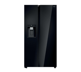 Lodówka Haier SBS HSW79F18DIGB No Frost 177,5cm Dystrybutor wody i lodu Czarne szkło