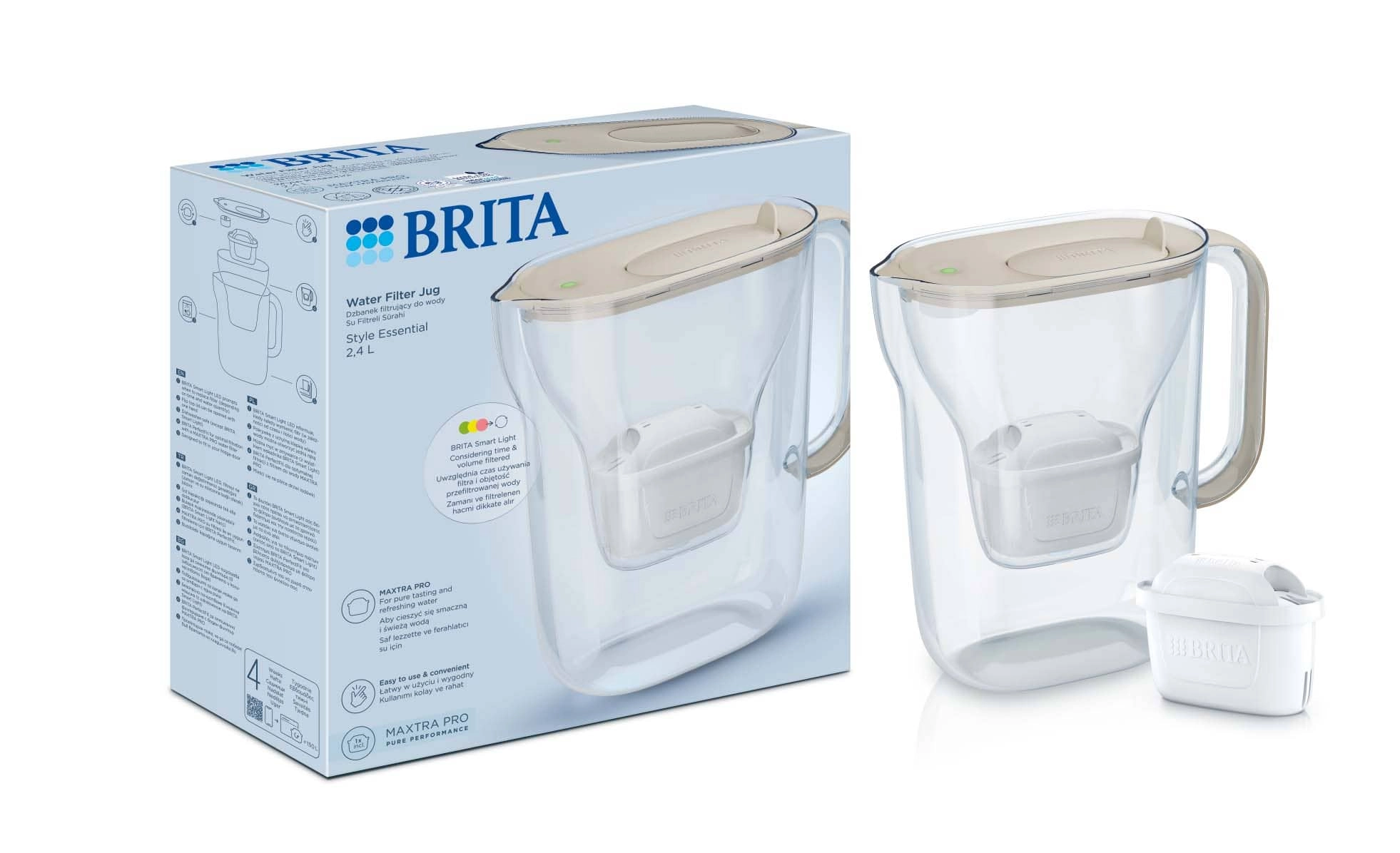 Dzbanek filtrujący Brita Style Essential 2,4l 1 wkład Piaskowy