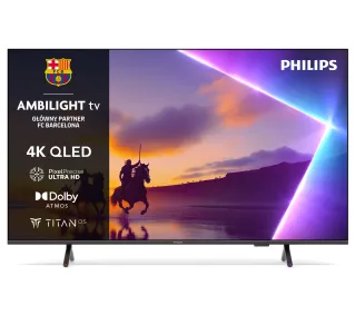 Philips 75PUS8510/12 75" QLED 4K Titan OS Ambilight Dolby Atmos DTS-X HDMI 2.1 DVB-T2 - Kup na Raty - RRSO 0%
