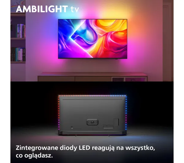 Philips 55PUS9010/12 55" QLED 4K 144Hz Titan OS Ambilight Dolby Vision Dolby Atmos DTS-X HDMI 2.1 DVB-T2 - Kup na Raty - RRSO 0%