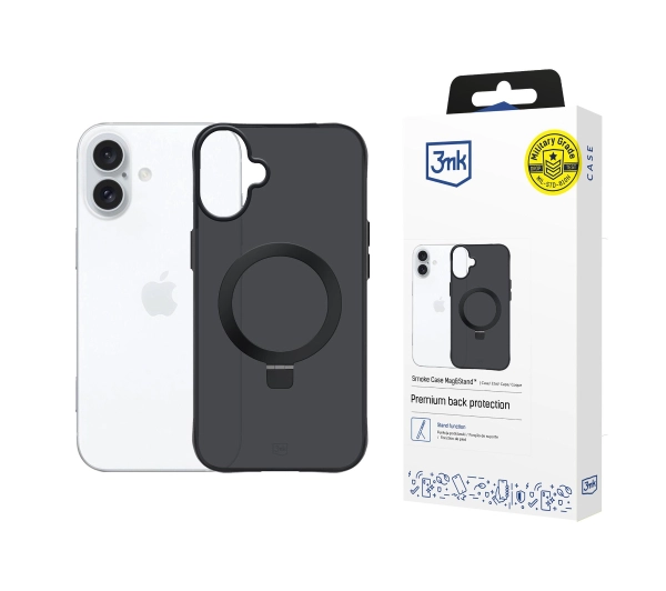 3mk Smoke Case Mag&Stand do iPhone 17