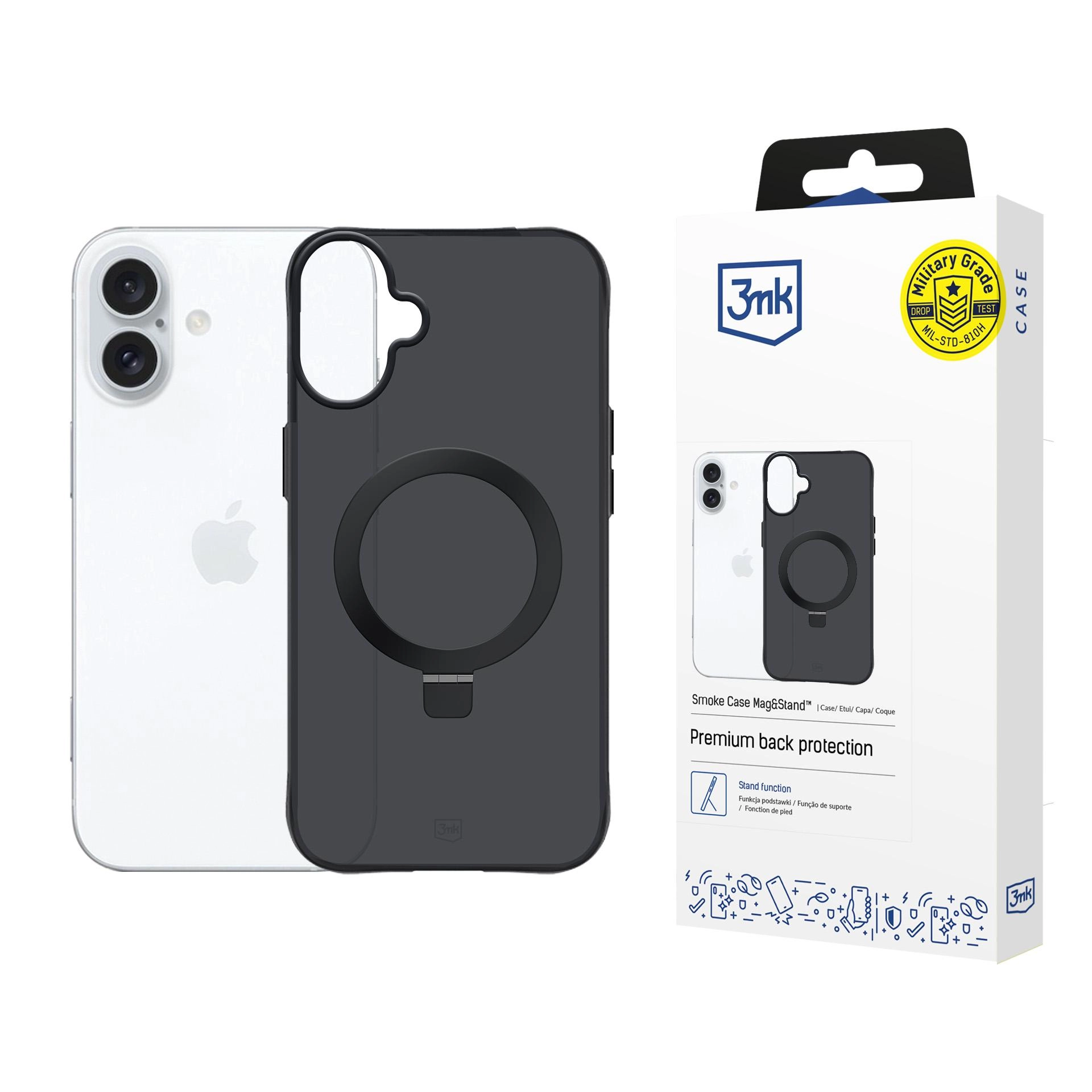 Etui 3mk Smoke Case Mag&Stand do iPhone 17
