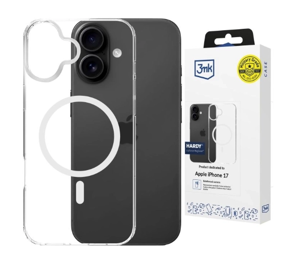 Etui 3MK Hardy LiqForce MagCase do Apple iPhone 17 Przezroczysty