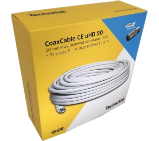 TechniSat 0020/7831 CoaxCable CE uHD 20m Biały