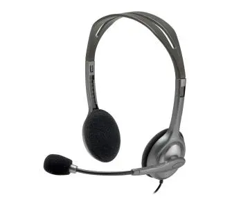 Słuchawki przewodowe z mikrofonem Logitech Stereo Headset H111 Nauszne Szary