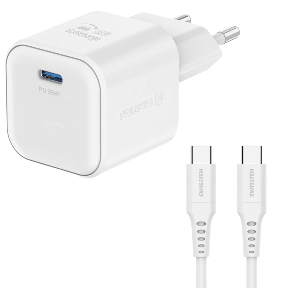 Ładowarka sieciowa Swissten 22070220 1x USB-C 35W Power Delivery Biały