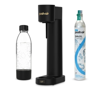 Saturator Dafi PushAir Czarny + Nabój z gazem CO2