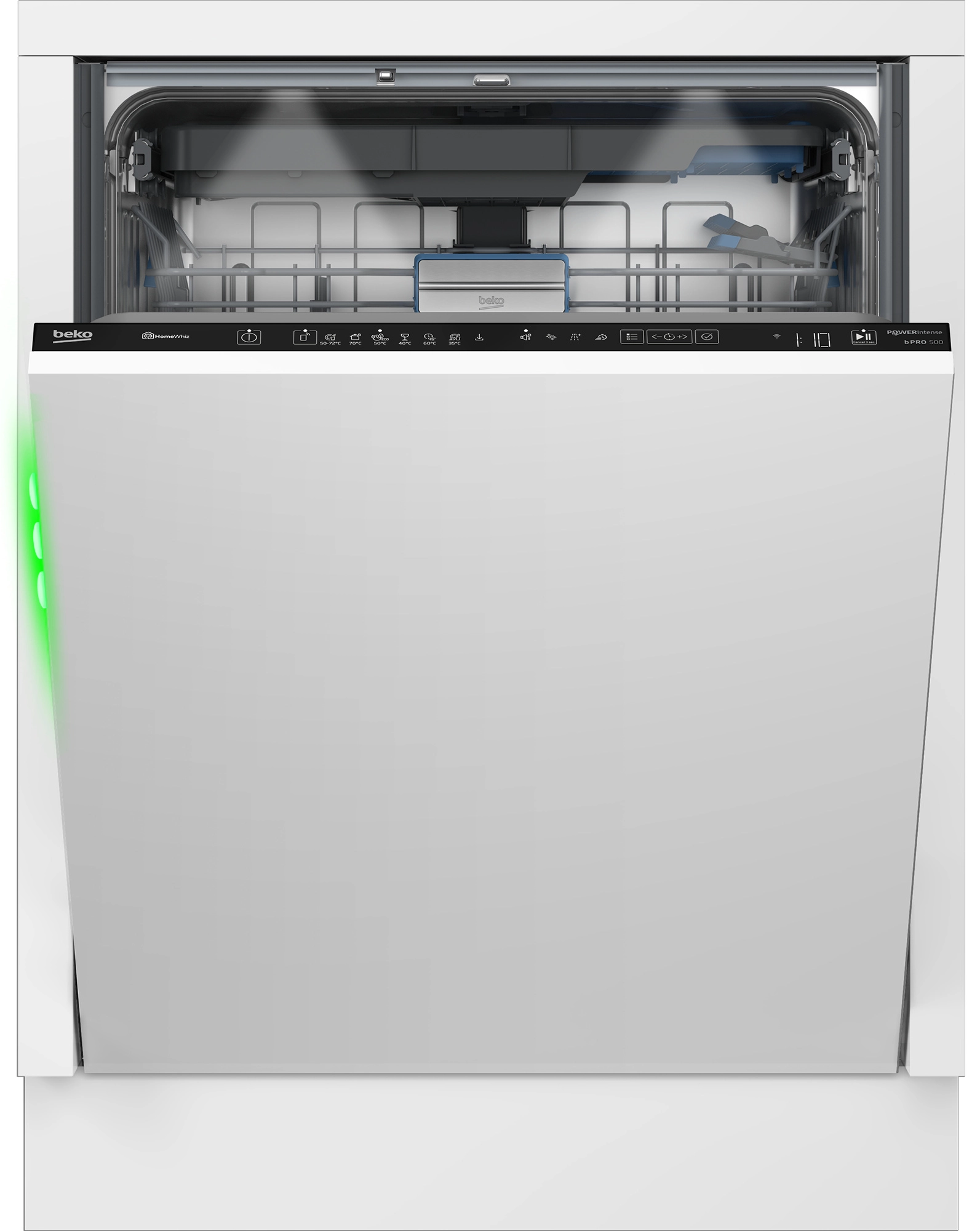 Zmywarka Beko bPro500 BDIN37541WP PowerIntense SuperiorDry 59,8cm Automatyczne otwieranie drzwi Szuflada na sztućce