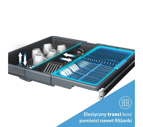 Beko bPro500 BDIN37541WP Funkcje AI PowerIntense SuperiorDry 59,8cm Automatyczne otwieranie drzwi Szuflada na sztućce - Kup na Raty - RRSO 0%