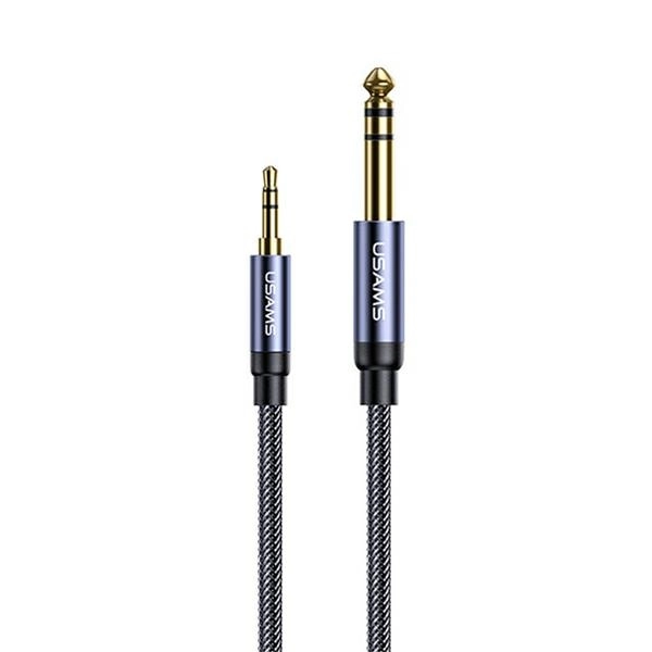 Kabel audio USAMS SJ539YP01 Jack 3,5mm - 6,35m 1.2m Czarny