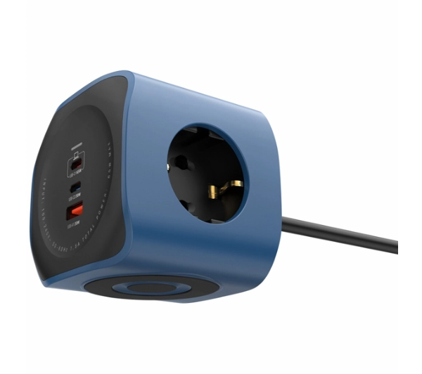 Cellline BELI03810 3 gniazda 1x USB-A 2x USB-C 65W Niebieski