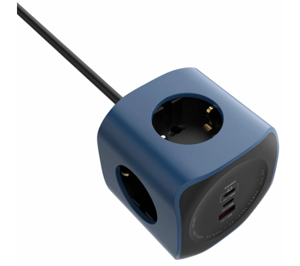 Cellline BELI03810 3 gniazda 1x USB-A 2x USB-C 65W Niebieski